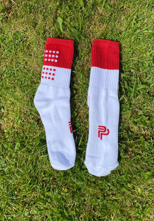 Red and White Socks