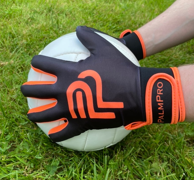 Orange and Black Gaelic Gloves