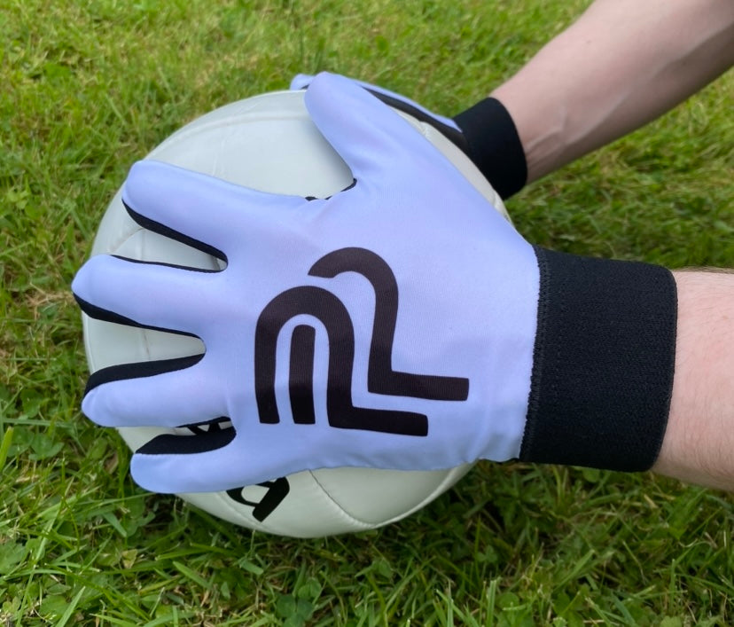 Strapless White and Black Gaelic Gloves