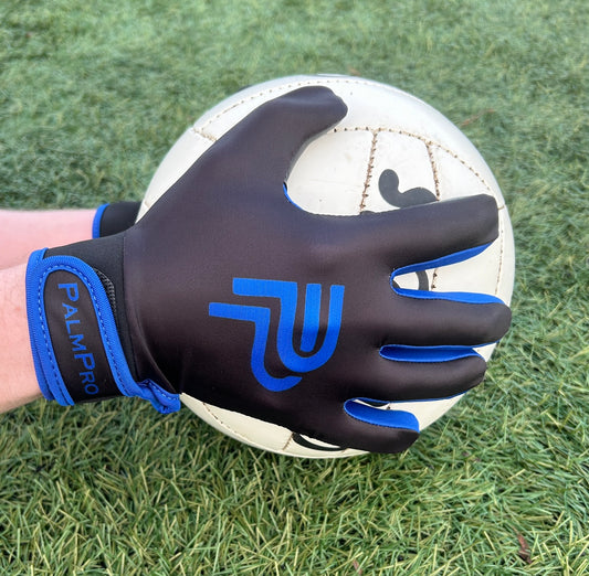 Blue and Black Gaelic Gloves